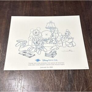 Disney Cruise Line Thank You For Sharing The Magic January 26, 2008, 14x11 Print